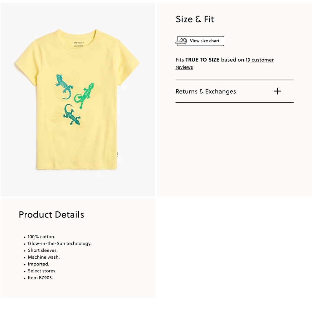 NWT J. Crew Boy's Glow in the Sun graphic tee XS needs wash dirt from pallet - Picture 3 of 5
